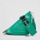 Prada Triangle Shoulder Bag In Green Leather