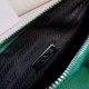 Prada Triangle Shoulder Bag In Green Leather