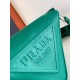 Prada Triangle Shoulder Bag In Green Saffiano Leather