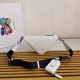 Prada Triangle Shoulder Bag In White Leather