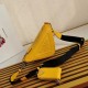 Prada Triangle Shoulder Bag In Yellow Leather