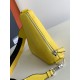 Prada Triangle Shoulder Bag In Yellow Saffiano Leather