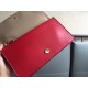 Valentino Medium Rockstud Clutch In Red Calfskin