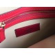 Valentino Medium Rockstud Clutch In Red Calfskin