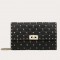 Valentino Rockstud Spike Crossbody Clutch In Crinkled Lambskin 