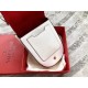 Valentino Medium Vring Crossbody Bag In White Goatskin