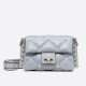 Valentino Mini Candystud Crossbody Bag In Pale Blue Lambskin