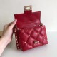 Valentino Mini Candystud Crossbody Bag In Red Lambskin