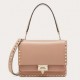 Valentino Rockstud Crossbody Bag In Nude Calfskin 