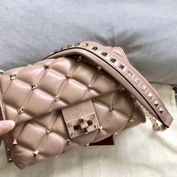 Valentino Small Candystud Crossbody Bag In Poudre Lambskin