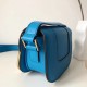 Valentino Small Supervee Crossbody Bag In Neon Blue Leather