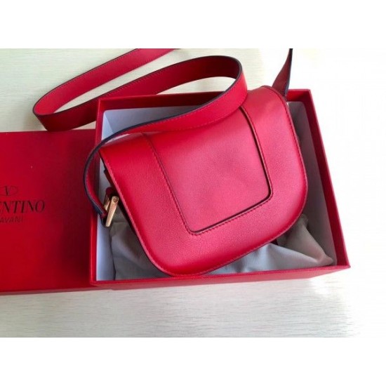 Valentino Small Supervee Crossbody Bag In Red Leather