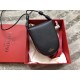 Valentino Small Vring Crossbody Bag In Black Goatskin