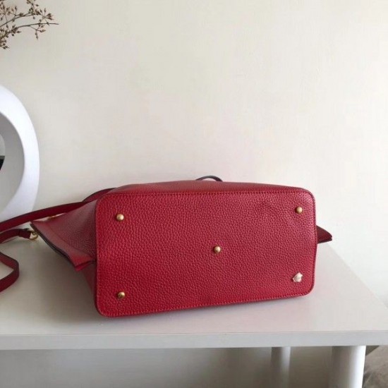 Valentino Escape Hobo Bag In Red Grained Calfskin