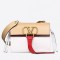 Valentino Garavani Beige White Small VRing Shoulder Bag