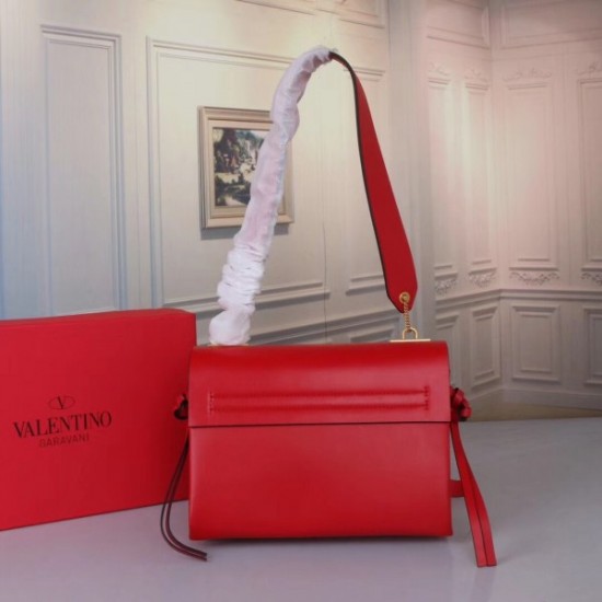 Valentino Garavani Red Small VRing Shoulder Bag