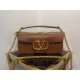 Valentino Loco Large Shoulder Bag In Brown Calfskin