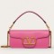 Valentino Loco Large Shoulder Bag In Pink Calfskin