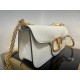 Valentino Loco Large Shoulder Bag In White Calfskin