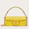 Valentino Loco Large Shoulder Bag In Yellow Calfskin