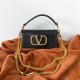 Valentino Loco Small Shoulder Bag In Black Calfskin