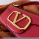 Valentino Loco Small Shoulder Bag In Red Calfskin