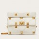 Valentino Medium Roman Stud Chain Bag In White Nappa