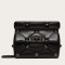 Valentino Medium Roman Stud Tonal Chain Bag In Noir Nappa