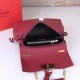 Valentino Medium VRing Chain Bag In Bordeaux Grainy Calfskin