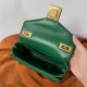 Valentino One Stud Chain Bag In Green Nappa Leather