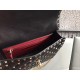 Valentino Rockstud Spike Medium Bag In Black Nappa Leather