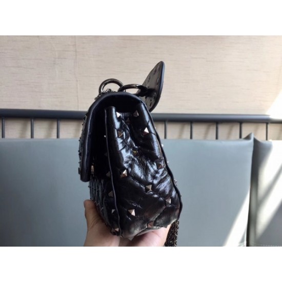 Valentino Rockstud Spike Small All Black Bag