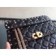 Valentino Rockstud Spike Small Bag In Black Lambskin