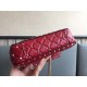 Valentino Rockstud Spike Small Bag In Red Lambskin