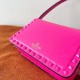 Valentino Rockstud23 Small Shoulder Bag in Pink Calfskin