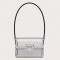 Valentino Rockstud23 Small Shoulder Bag in Silver Calfskin