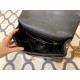 Valentino Roman Stud Chain Bag In Black Lambskin