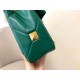 Valentino Roman Stud Chain Bag In Green Lambskin