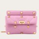 Valentino Roman Stud Chain Bag In Pink Lambskin