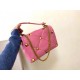 Valentino Roman Stud Chain Bag In Pink Lambskin