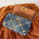 Valentino Roman Stud Medium Chain Bag In Denim