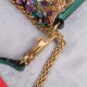 Valentino Small Loco Shoulder Bag with Gold 3D effect Embroidery