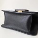 Valentino Small Vsling Shoulder Bag In Black Grainy Leather