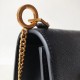 Valentino Small Vsling Shoulder Bag In Black Grainy Leather