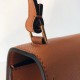 Valentino Small Vsling Shoulder Bag In Brown Grainy Leather