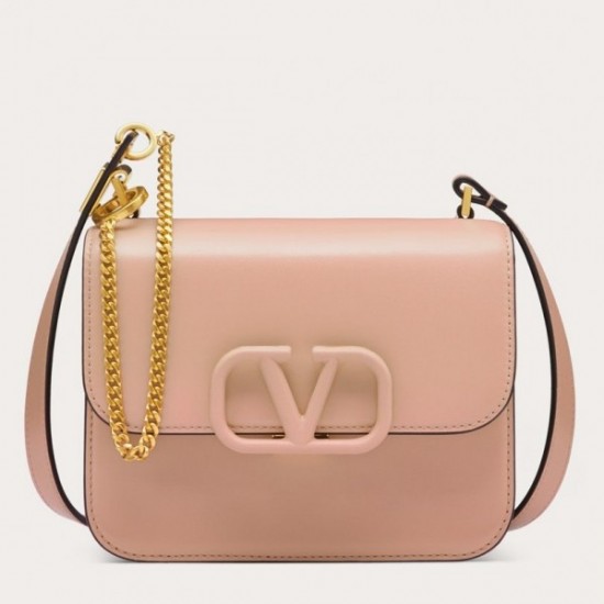 Valentino Small Vsling Shoulder Bag In Nude Calfskin