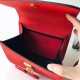 Valentino Small Vsling Shoulder Bag In Red Grainy Leather