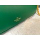 Valentino Stud Sign Shoulder Bag In Green Nappa Leather