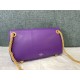 Valentino Stud Sign Shoulder Bag In Purple Nappa Leather