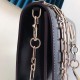 Valentino Vcase Small Chain Bag In Black Calfskin